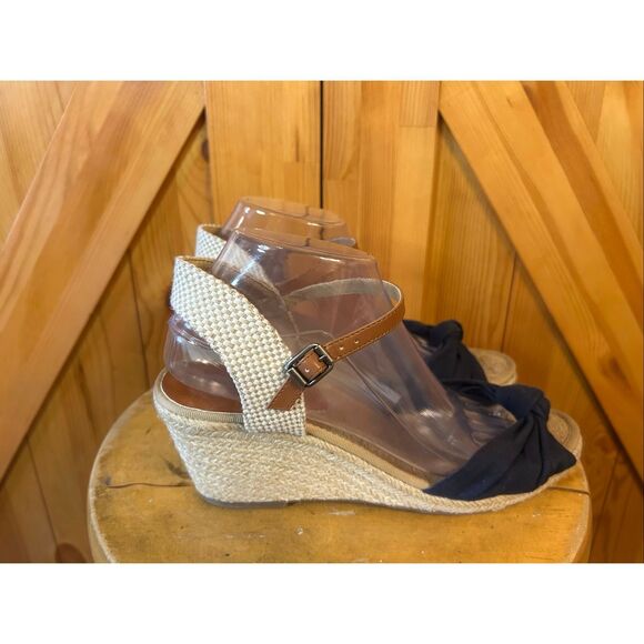 Lucky Brand Womens Wedge Sandals Woven Rope Size 9.5B 3" Heel - Picture 1 of 7